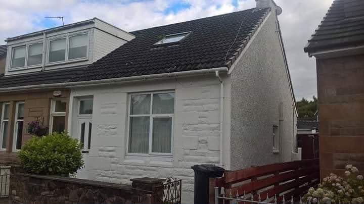 Freshly restored white home exterior